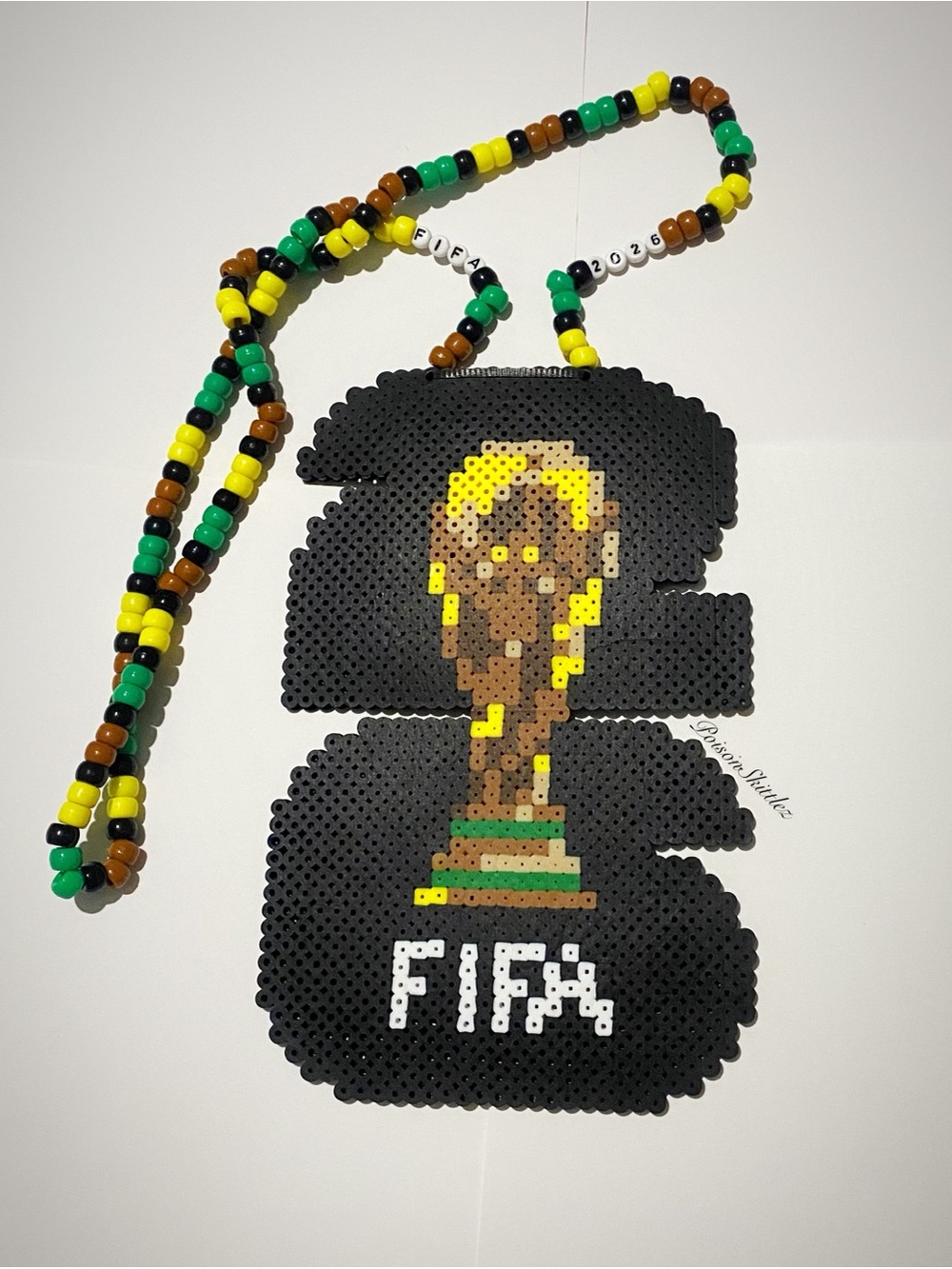 FIFA World Cup 2026 perler Necklace kandi beaded